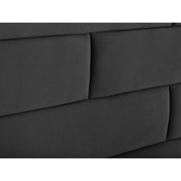 Ciemnoszary zagłówek łóżka Cosmopolitan Design New York, szer. 200 cm-image-3