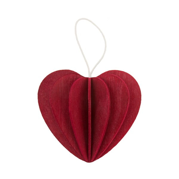 Składana pocztówka Heart Dark Red, 4.5 cm