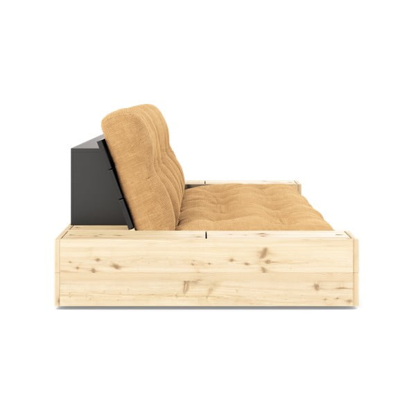 Jasnobrązowa sztruksowa rozkładana sofa 244 cm Base – Karup Design-image-3