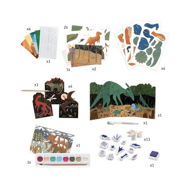 Kreatywny zestaw artystyczny Djeco Dinozaury-image-2