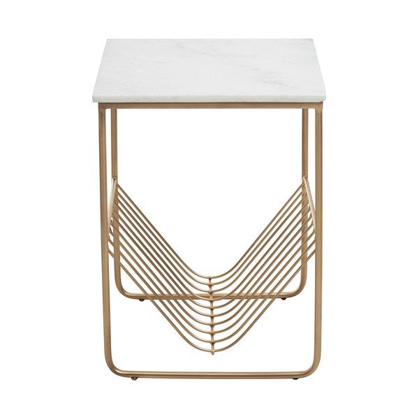 Stolik z marmurowym blatem 40x40 cm Mandoli – Premier Housewares-image-3