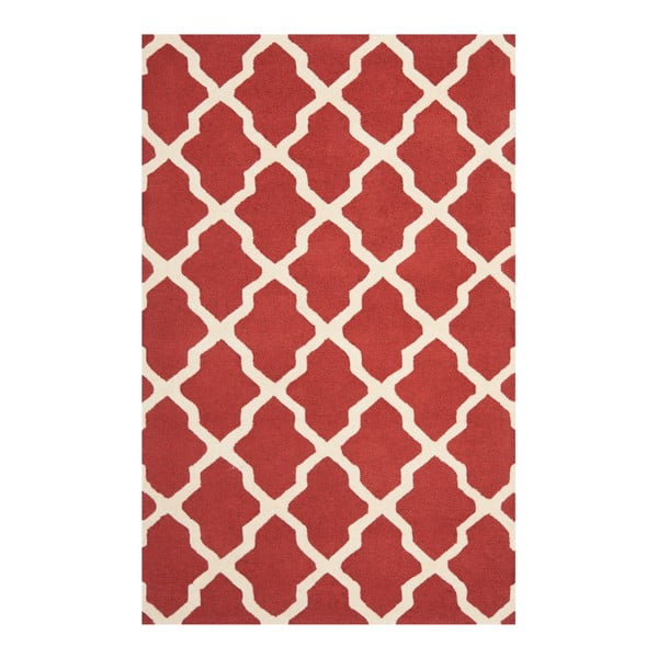 Wełniany dywan Safavieh Ava Red, 274x182 cm