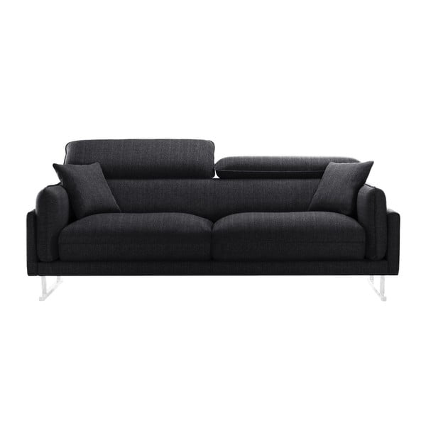 Czarna sofa 3-osobowa L'Officiel Gigi