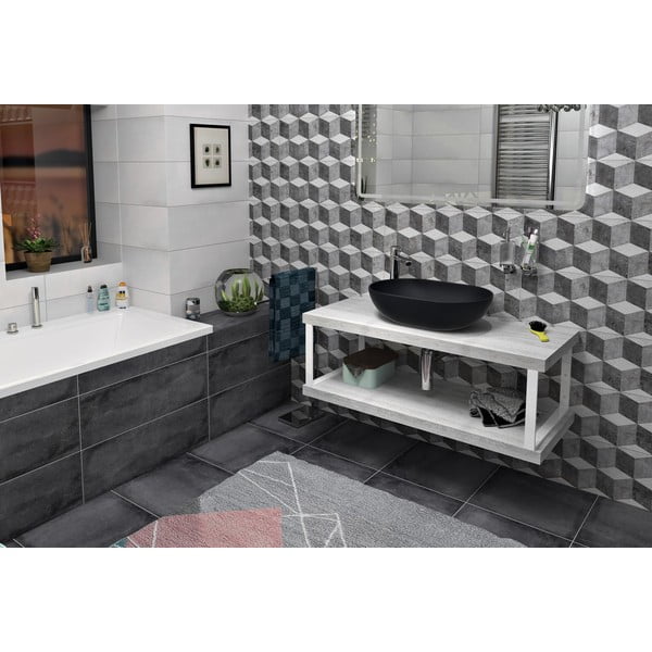 Biały stalowy stelaż pod blat 49x4 cm – Sapho-image-1