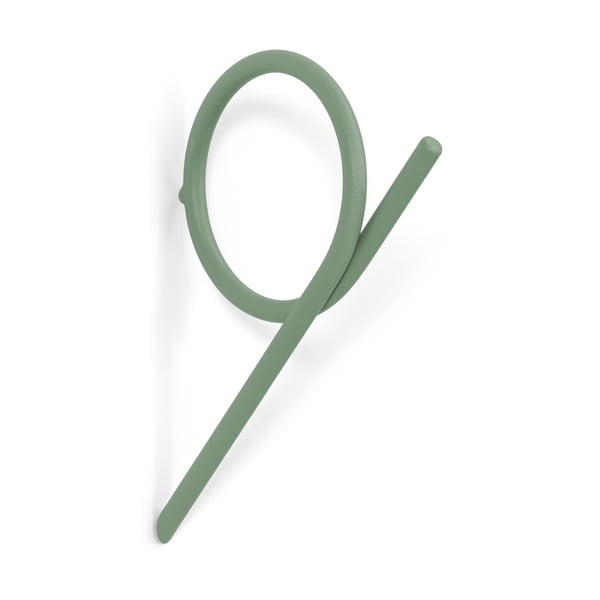 Szarozielony ścienny metalowy haczyk Tuba L – Spinder Design