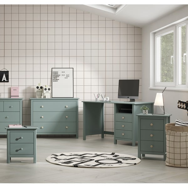 Morska dziecięca szafka nocna z drewna sosnowego Max – Marckeric-image-1