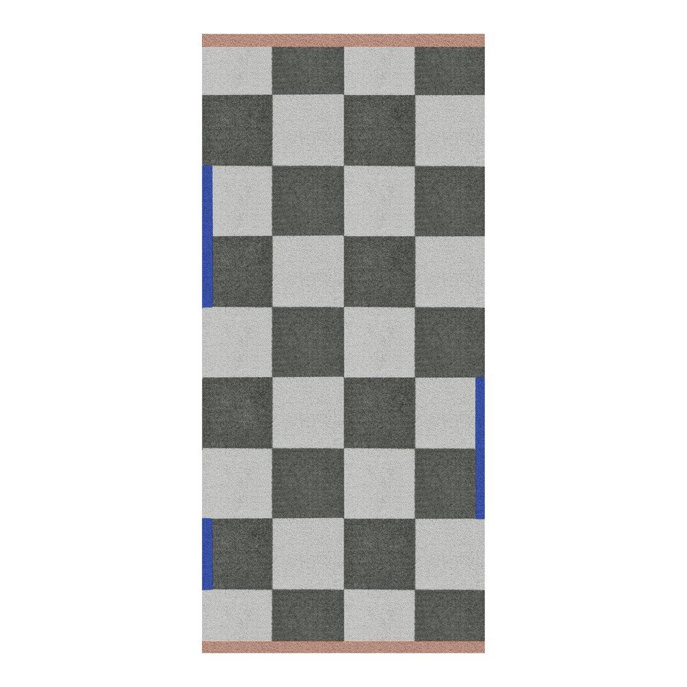 Ciemnozielony/kremowy dywan odpowiedni do prania 70x150 cm Square – Mette Ditmer Denmark
