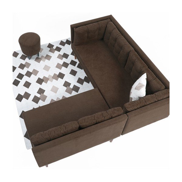 Brązowa sofa narożna Balcab Home Barbara-image-1