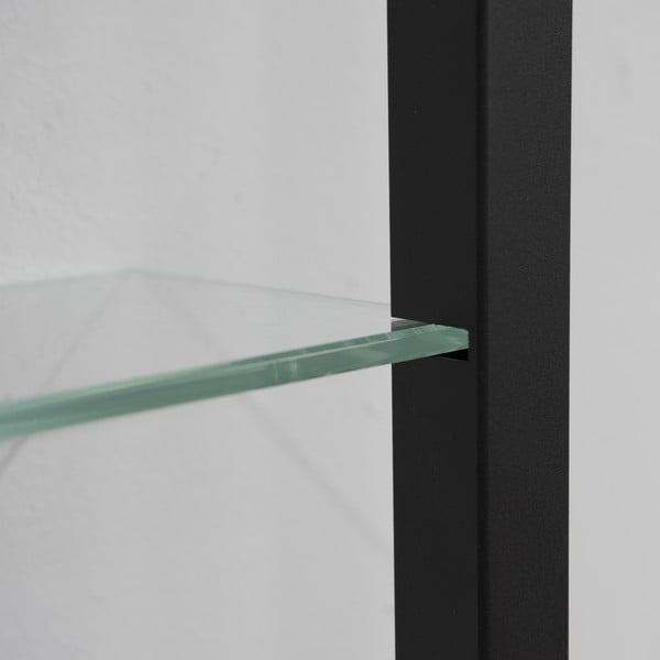 Czarna wielopoziomowa metalowa półka 46 cm Cubic – Spinder Design-image-3