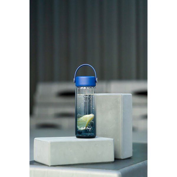 Niebieska szklana butelka 350 ml Fuori – Vialli Design-image-4