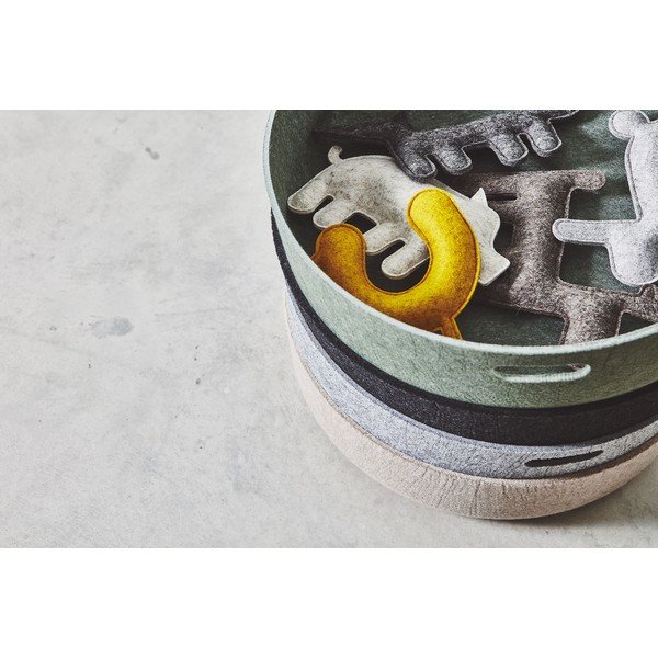 Tekstylny koszyk do przechowywania ø 46x12 cm Cesto Black – MiaCara-image-2