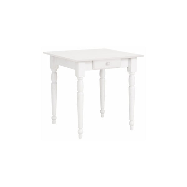 Biały stół z drewna sosnowego Støraa Normann, 75x75 cm