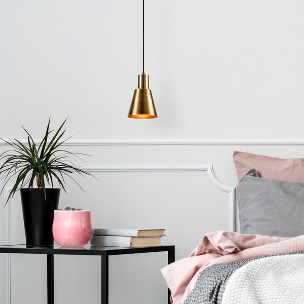 Lampa wisząca w czarno-złotym kolorze ø 14 cm Kem – Opviq lights-image-3