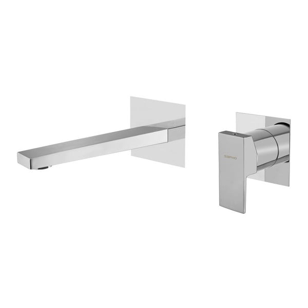 Bateria umywalkowa podtynkowa w kolorze srebra z połyskiem (1 otwór) Latus – Sapho