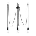 Czarna lampa wisząca 300x300 cm Spider – Sollux