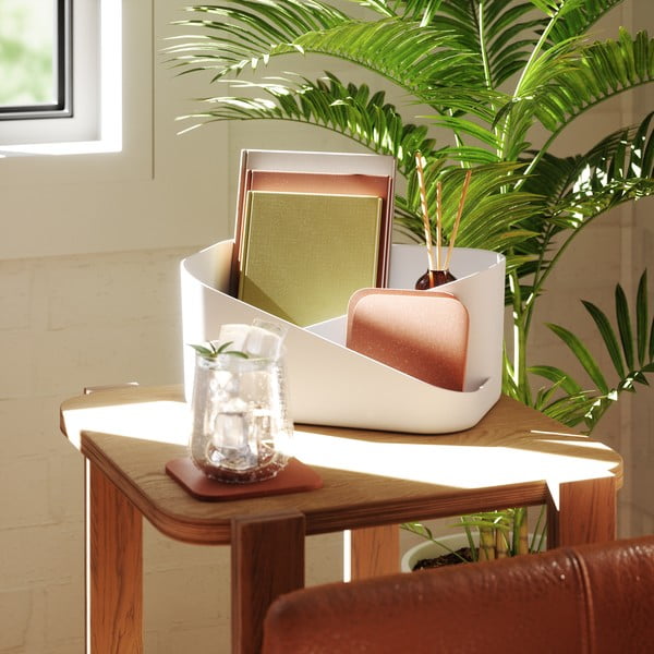 Biały plastikowy organizer łazienkowy na kosmetyki Glam – Umbra-image-3