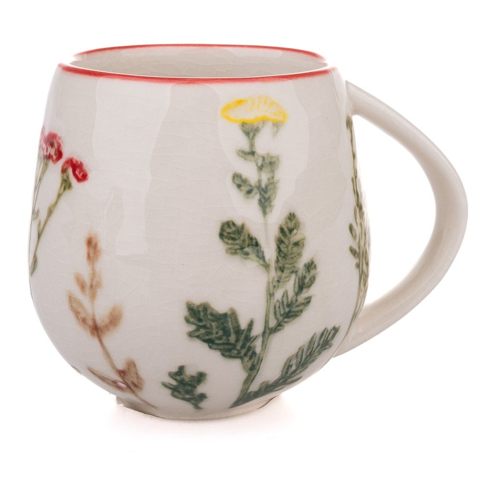Biały porcelanowy kubek 240 ml Flower Garden – Dakls