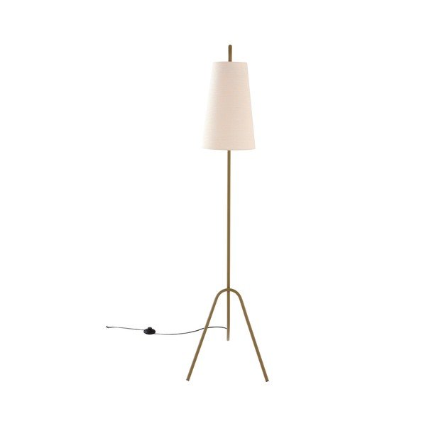 Tekstylna lampa stojąca z elastyczną konstrukcją w kolorze khaki/kremowa (wysokość 154 cm) Vivienne – Jotex-image-3