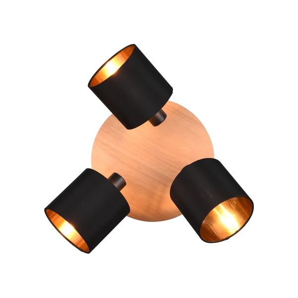 Czarno-naturalna lampa punktowa ø 12 cm Tommy – Reality-image-4