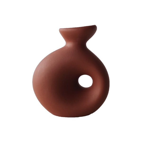 Ceramiczny wazon w kolorze cegły Rulina Delta