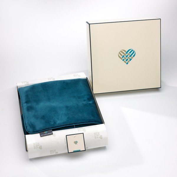 Morska poszewka na poduszkę WeLoveBeds Teal, 50x50 cm-image-1