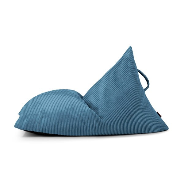Niebieski sztruksowy dziecięcy worek do siedzenia Razzy – SLOWDOWN