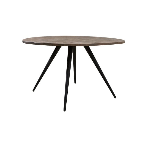 Czarno-ciemnobrązowy okrągły stół z blatem z drewna akacjowego ø 120 cm Turi – Light & Living