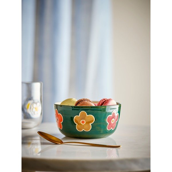 Ciemnozielona kamionkowa miska dla dzieci ø 12 cm Addy – Bloomingville Mini-image-1