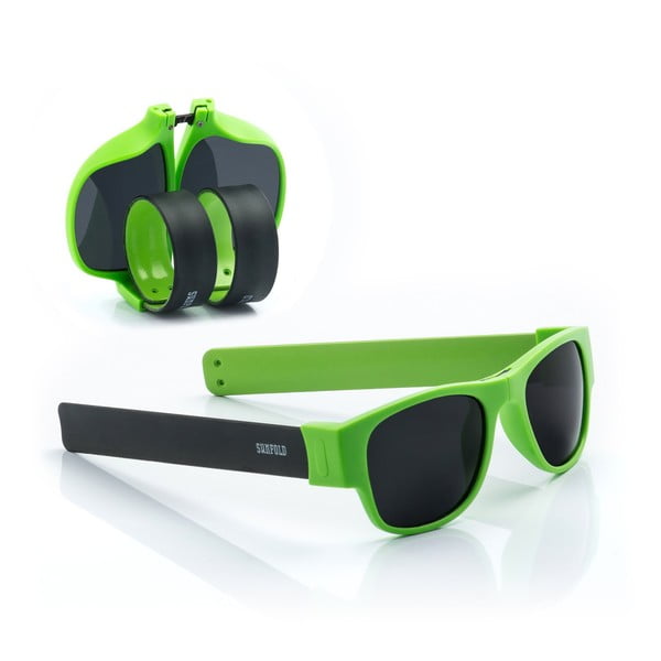 Zielono-czarne zwijane okulary przeciwsłoneczne InnovaGoods Sunfold AC6
