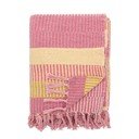 Żółto-różowy koc z bawełny z recyklingu 130x160 cm Isnel – Bloomingville