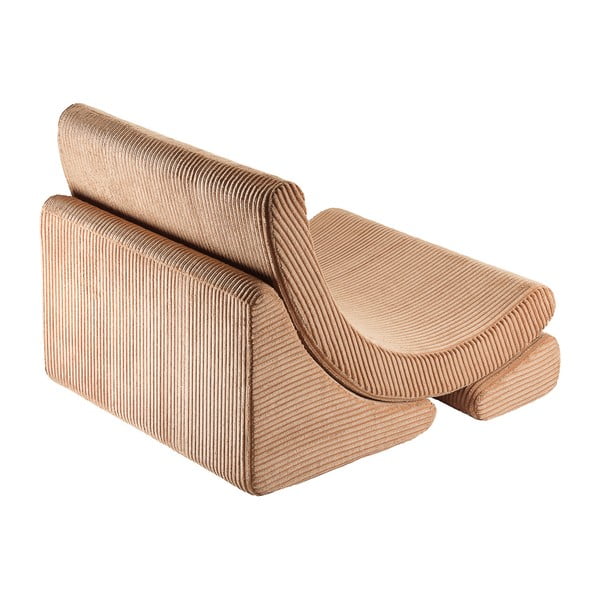 Brązowy sztruksowy fotel dziecięcy Moon – Wigiwama-image-2