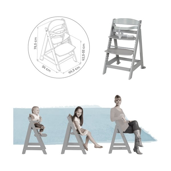 Szarobrązowe krzesełko do karmienia Miffy – Roba-image-2