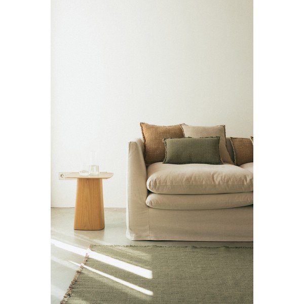 Bawełniany dywan tkany ręcznie w kolorze khaki 140x200 cm Handloom – Lorena Canals-image-1