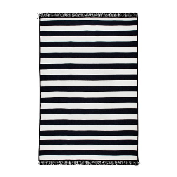 Czarny-biały dywan dwustronny Cihan Bilisim Tekstil Sentinus, 140x215 cm