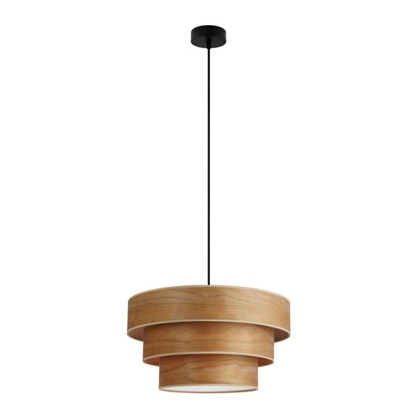 Lampa wisząca w kolorze drewna wiśniowego Sotto Luce TSURI Tary, Ø 50 cm