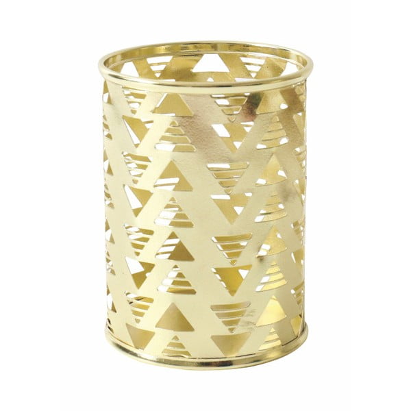 Metalowy stojak na długopisy w kolorze złotym Portico Designs
