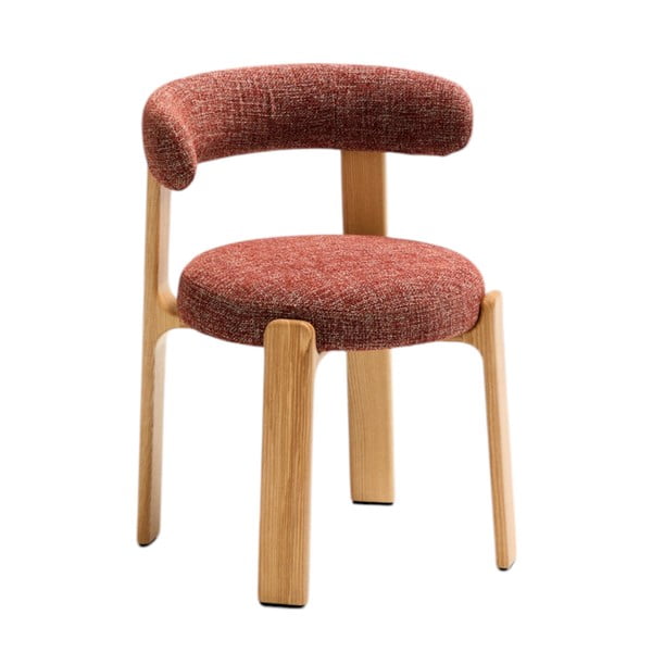 Krzesło z litego drewna jesionowego w kolorze naturalnym i kolorze terakoty Granite – Kave Home