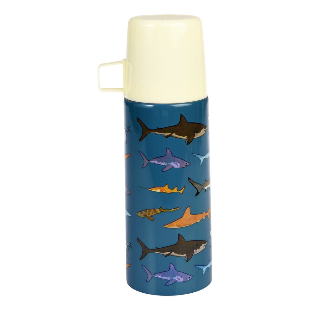 Niebieski termos dla dzieci 350 ml Sharks – Rex London