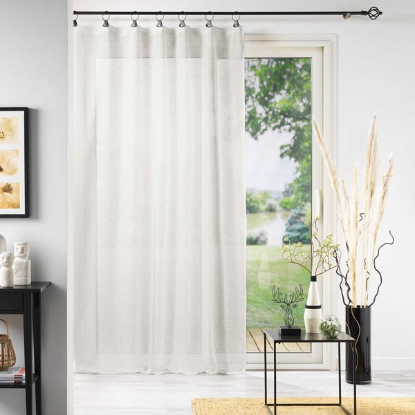 Biała firanka z woalu 140x240 cm Linka – douceur d'intérieur-image-2