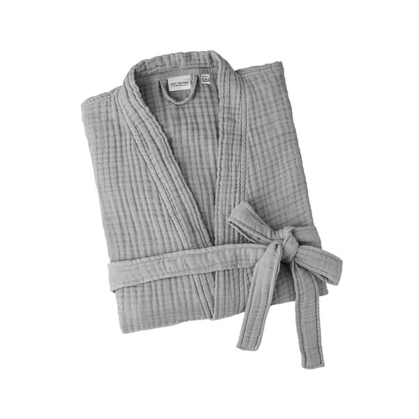 Szary szlafrok muślinowy w rozmiarze L/XL Kimono – Foutastic