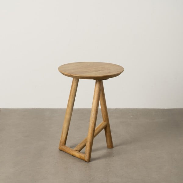 Okrągły stolik z litego drewna mango ø 40 cm Mao – Ixia-image-1