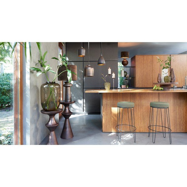 Lampa wisząca w kolorze brązu z ceramicznym kloszem ø 22,5 cm Dena – Light & Living-image-2