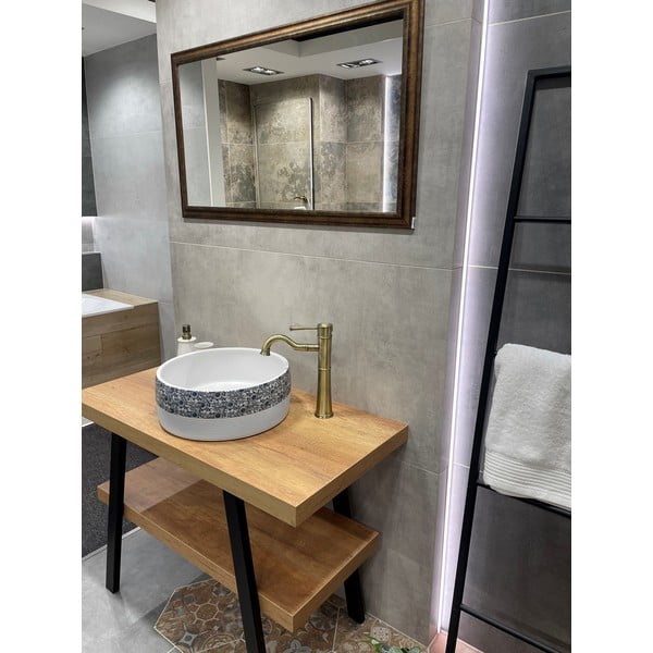 Biała ceramiczna okrągła umywalka ø 41 cm Priori – Sapho-image-2