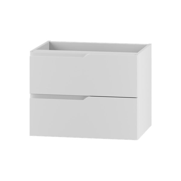 Biała niska wisząca szafka pod umywalkę 60x46 cm Nicea – STOLKAR