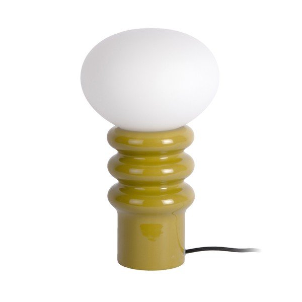 Lampa stołowa ceramiczna w kolorze khaki (wysokość 33,5 cm) Catania Aro – Leitmotiv