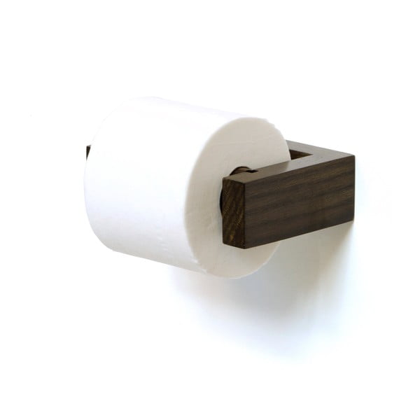 Uchwyt na papier toaletowy z drewna dębowego Wireworks Mezza Dark