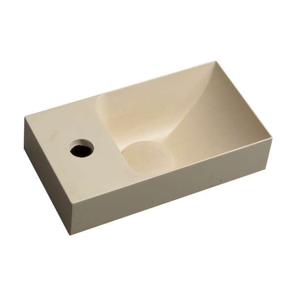 Kremowa betonowa umywalka 31x17 cm Piccolino – Sapho