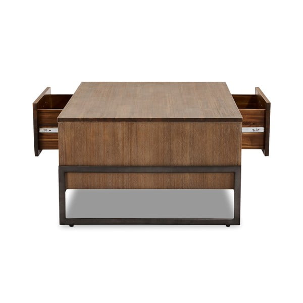 Brązowy stolik z litego drewna Furnhouse Mallorca, 120x75 cm-image-4