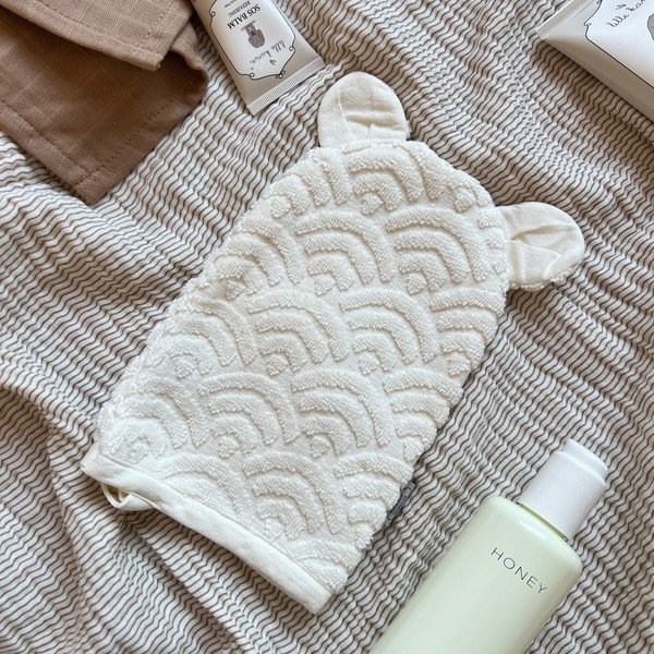 Myjka z bawełny organicznej w kolorze kości słoniowej 14x22 cm Off-White – Cam Cam Copenhagen-image-1