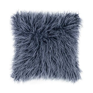 Niebieska puszysta poduszka Tiseco Home Studio Mohair, 45x45 cm